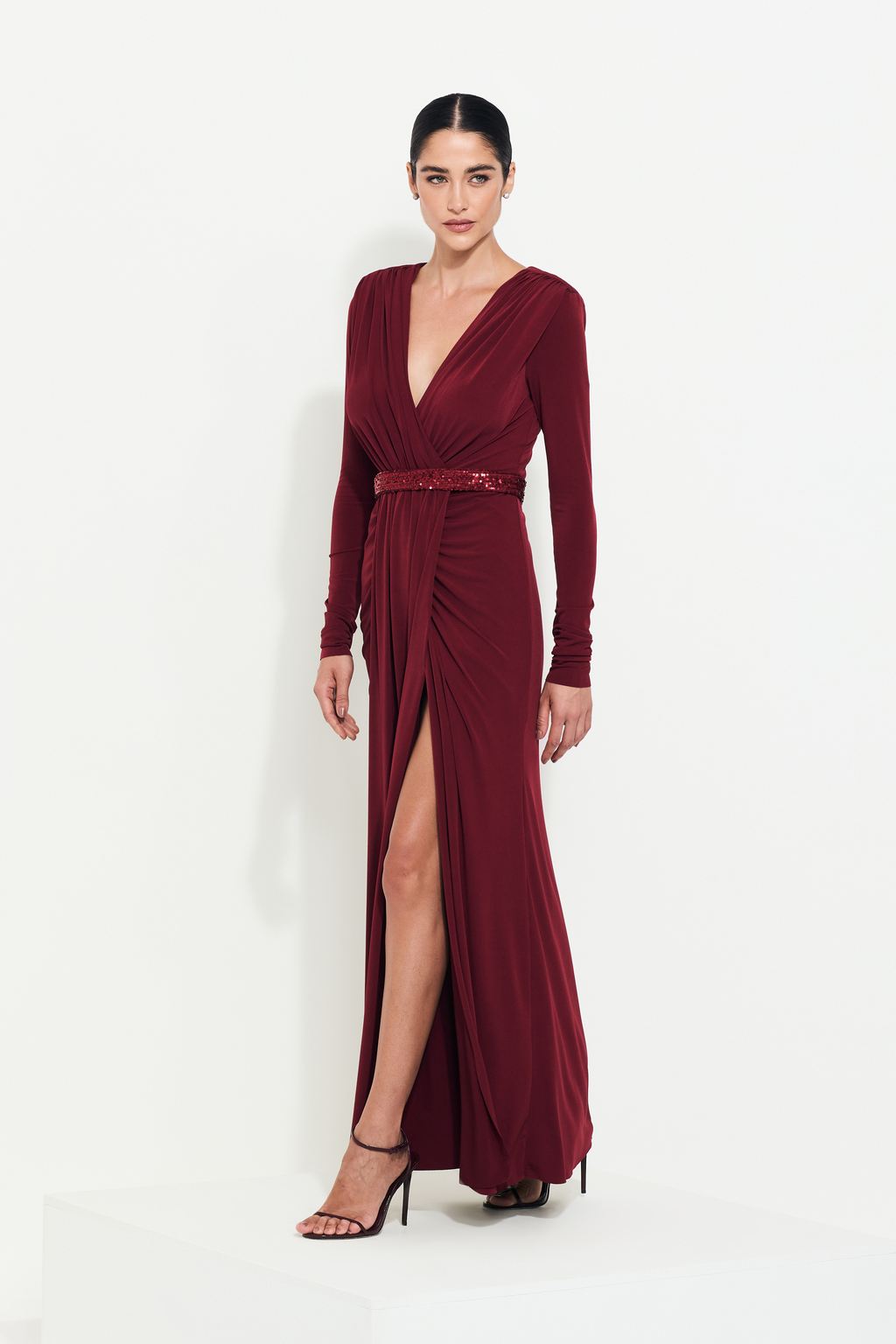 Vestido manga longa