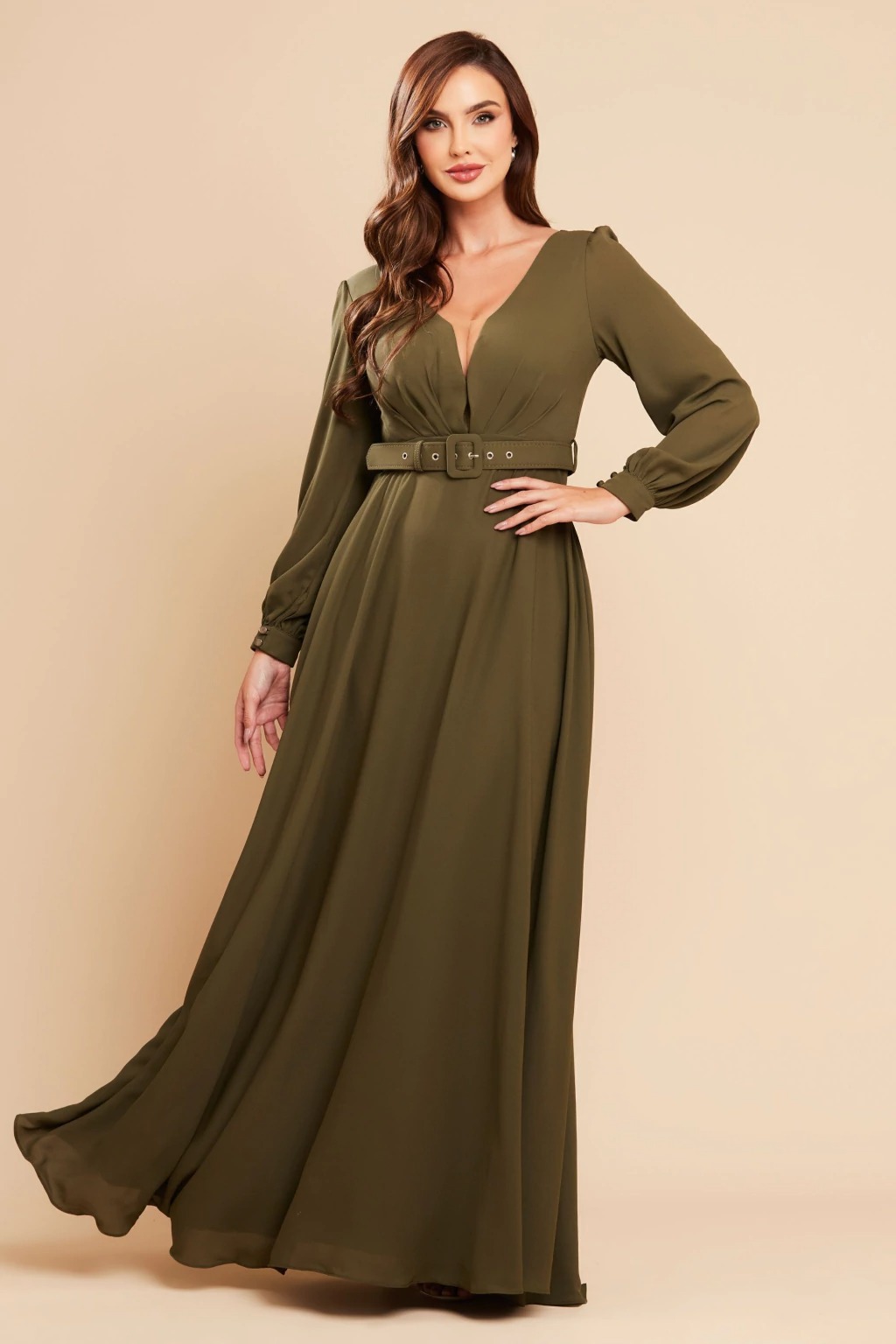 Vestido manga longa