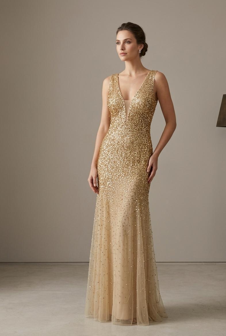 vestido pedraria