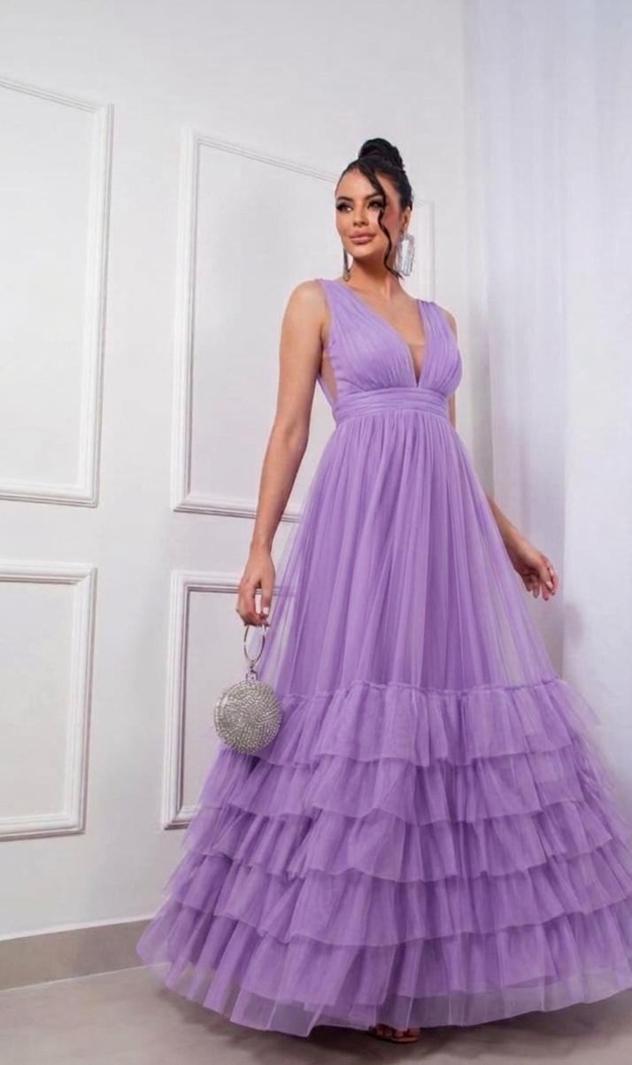 Vestido Longo Tule