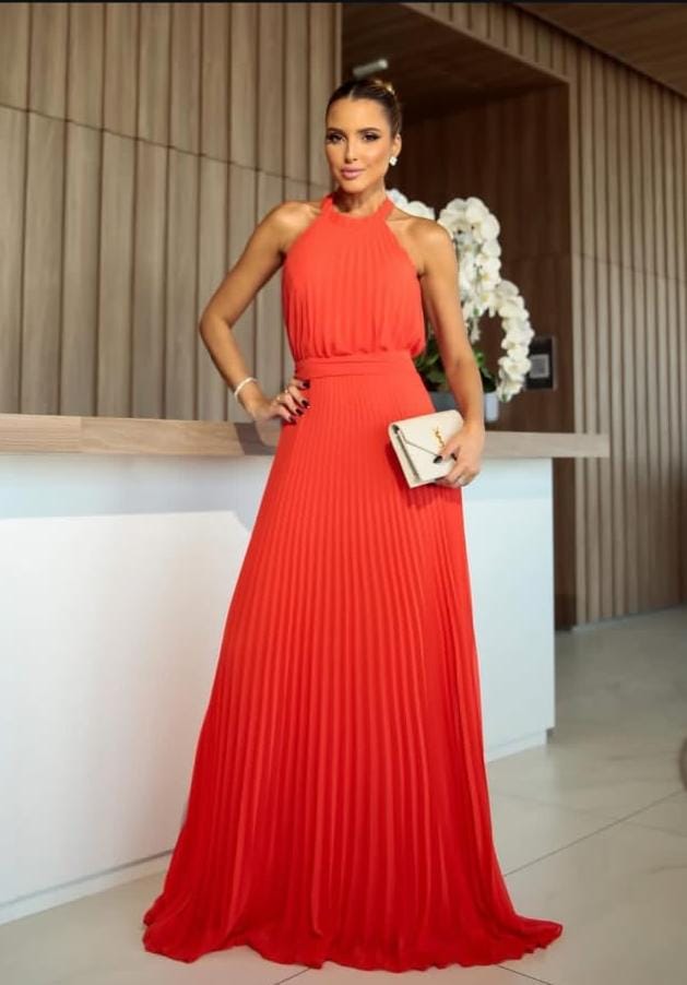 Vestido Plissado.