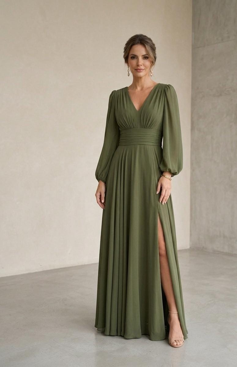 Vestido Manga Longa