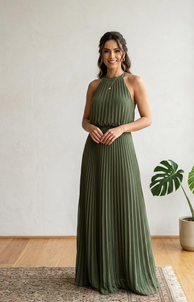 Vestido Plissado.
