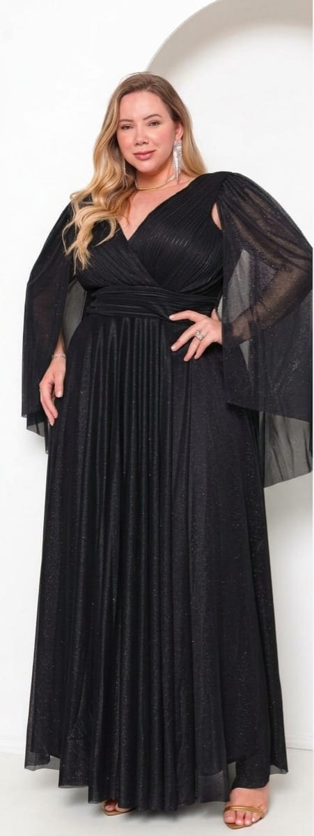 Vestido com capa