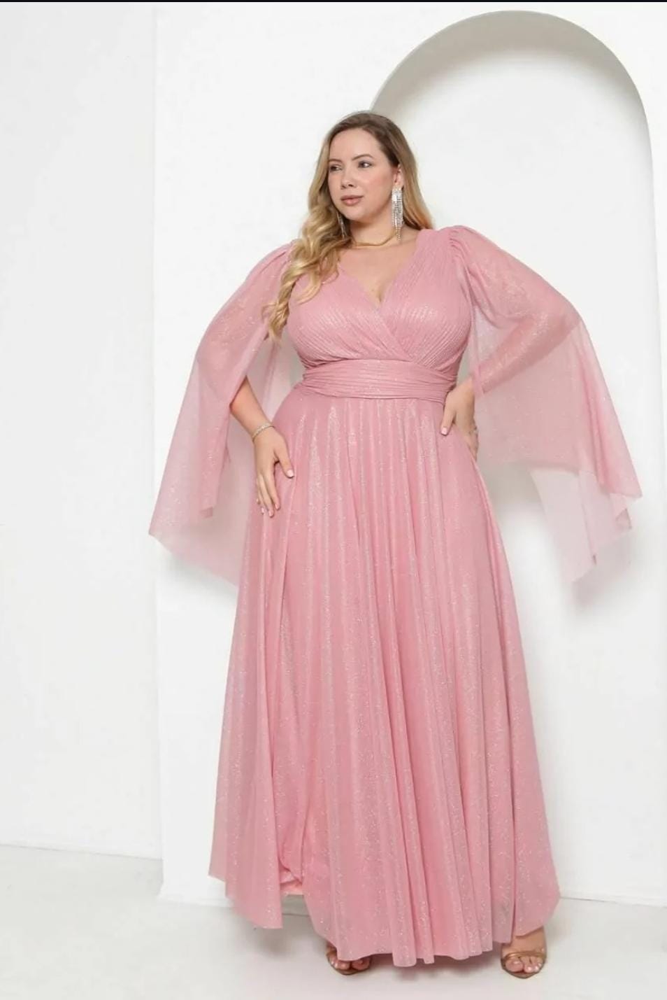 Vestido com manga