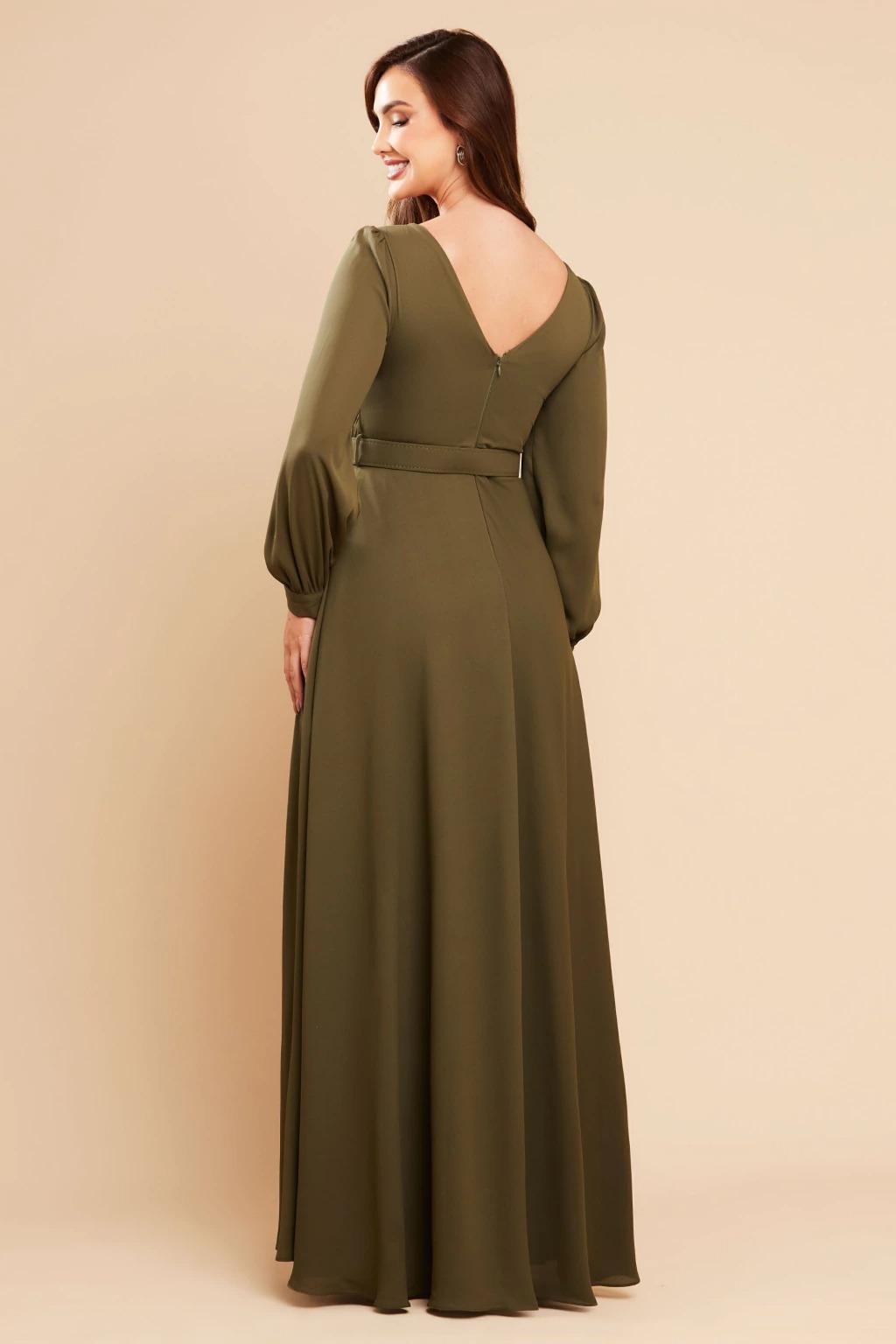 Vestido manga longa